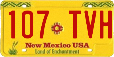 NM license plate 107TVH