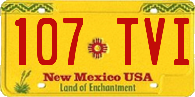NM license plate 107TVI