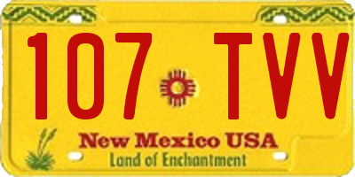 NM license plate 107TVV