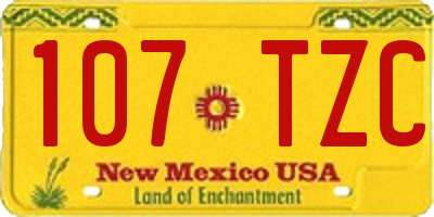 NM license plate 107TZC