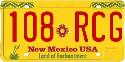 NM license plate 108RCG