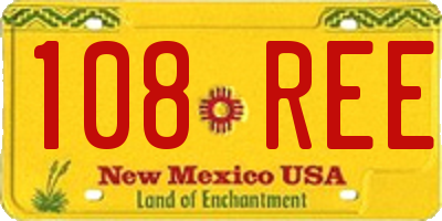 NM license plate 108REE