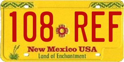 NM license plate 108REF