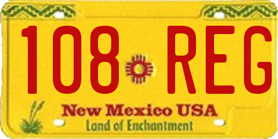 NM license plate 108REG