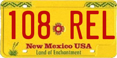 NM license plate 108REL