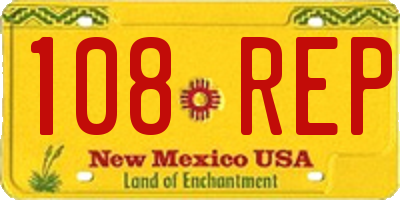 NM license plate 108REP
