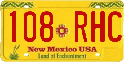 NM license plate 108RHC