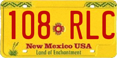 NM license plate 108RLC
