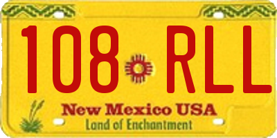 NM license plate 108RLL