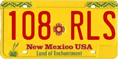 NM license plate 108RLS