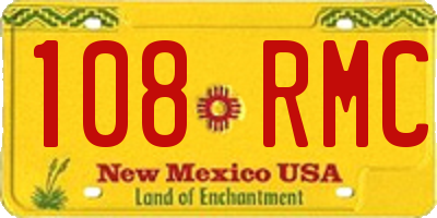 NM license plate 108RMC