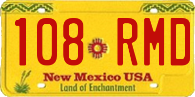 NM license plate 108RMD