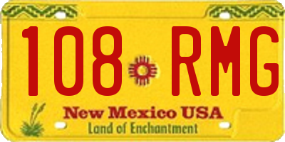 NM license plate 108RMG