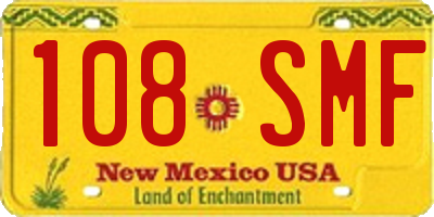 NM license plate 108SMF