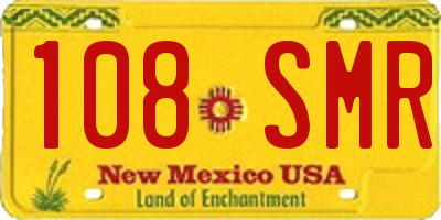 NM license plate 108SMR