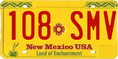 NM license plate 108SMV