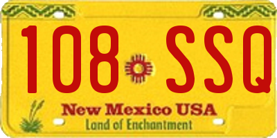 NM license plate 108SSQ
