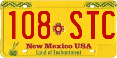 NM license plate 108STC