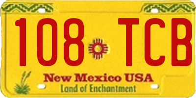 NM license plate 108TCB