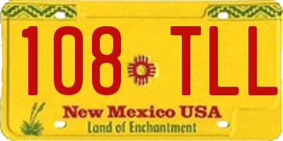 NM license plate 108TLL