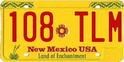 NM license plate 108TLM