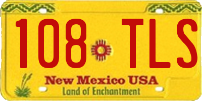 NM license plate 108TLS