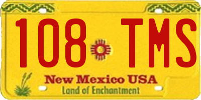 NM license plate 108TMS