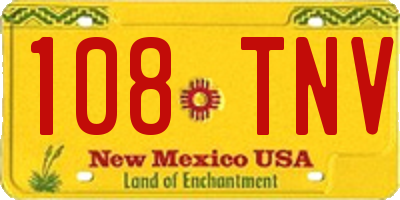 NM license plate 108TNV
