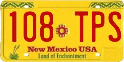NM license plate 108TPS