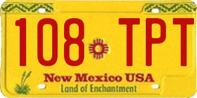 NM license plate 108TPT