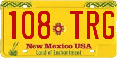 NM license plate 108TRG