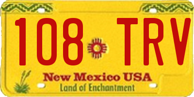 NM license plate 108TRV