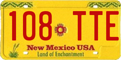 NM license plate 108TTE
