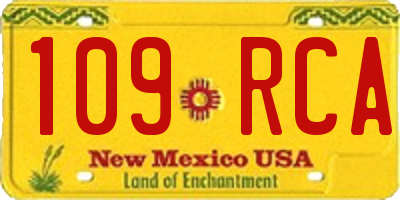 NM license plate 109RCA