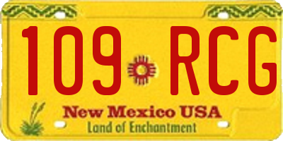 NM license plate 109RCG