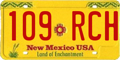 NM license plate 109RCH