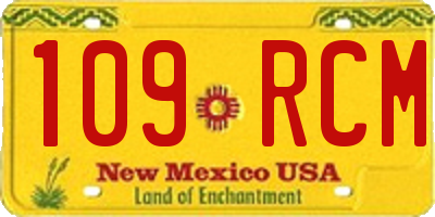 NM license plate 109RCM