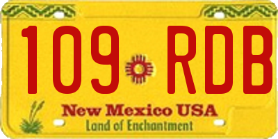 NM license plate 109RDB