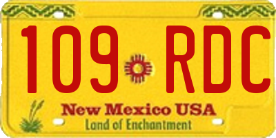 NM license plate 109RDC