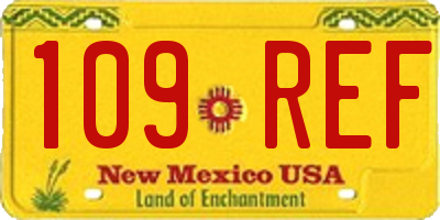 NM license plate 109REF