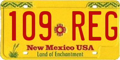 NM license plate 109REG