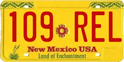 NM license plate 109REL