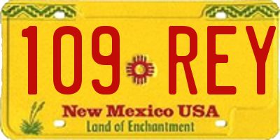 NM license plate 109REY