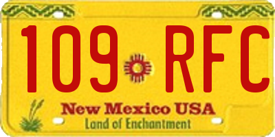 NM license plate 109RFC