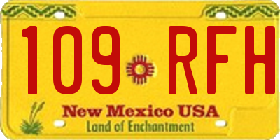 NM license plate 109RFH