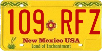 NM license plate 109RFZ