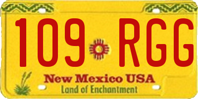NM license plate 109RGG
