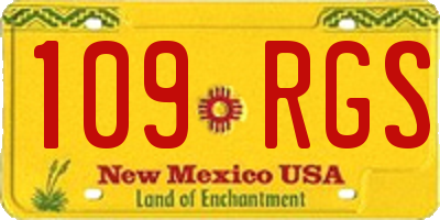 NM license plate 109RGS