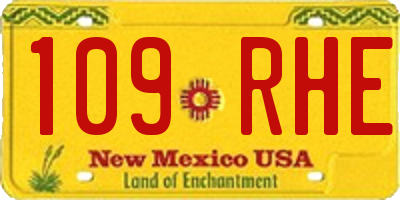 NM license plate 109RHE