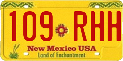 NM license plate 109RHH